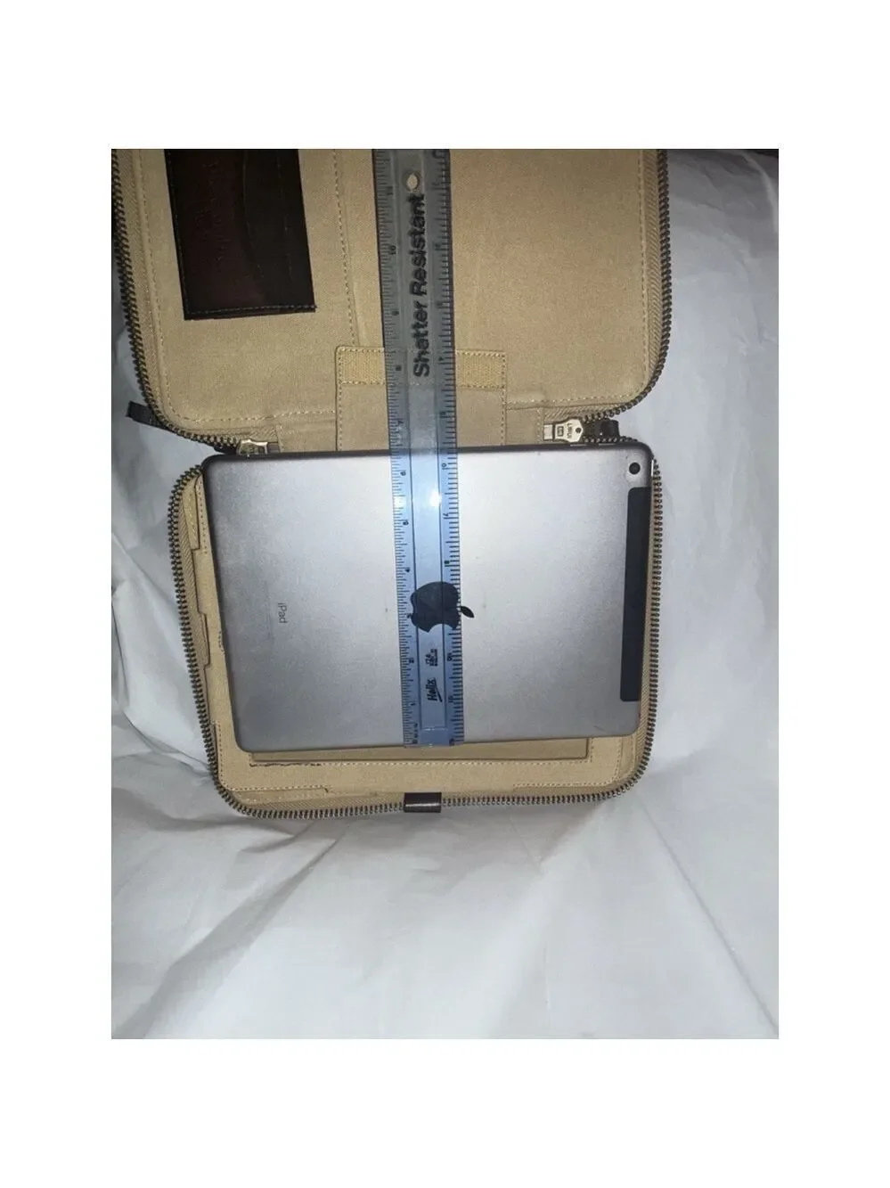 ABERCROMBIE & FITCH TABLET CASE IPAD ZIP CASE leather and canvas